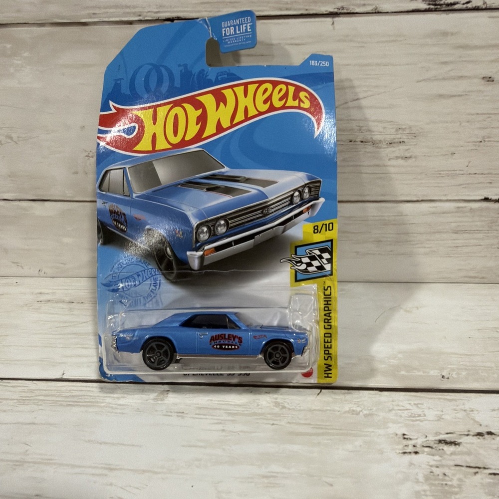 Hot Wheels 67 Chevelle SS 396 #183 8/10 Speed Graphics Ausley's Chevelle 40 Year